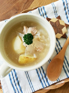 じゃがいもと玉ねぎの押し麦スープ-レシピのメイン写真