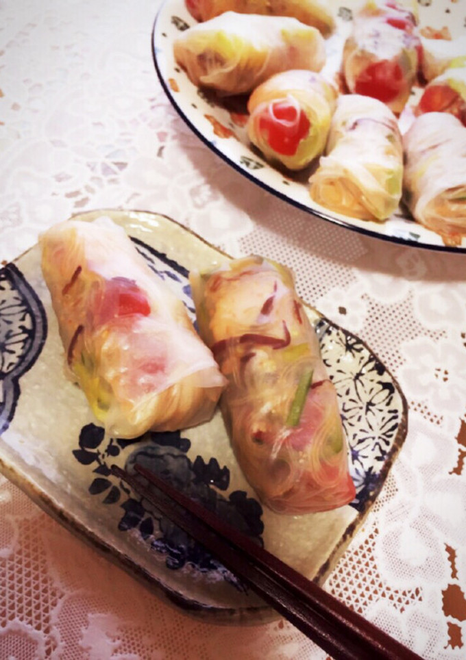★たっぷりプチトマトとエビの生春巻★-レシピのメイン写真