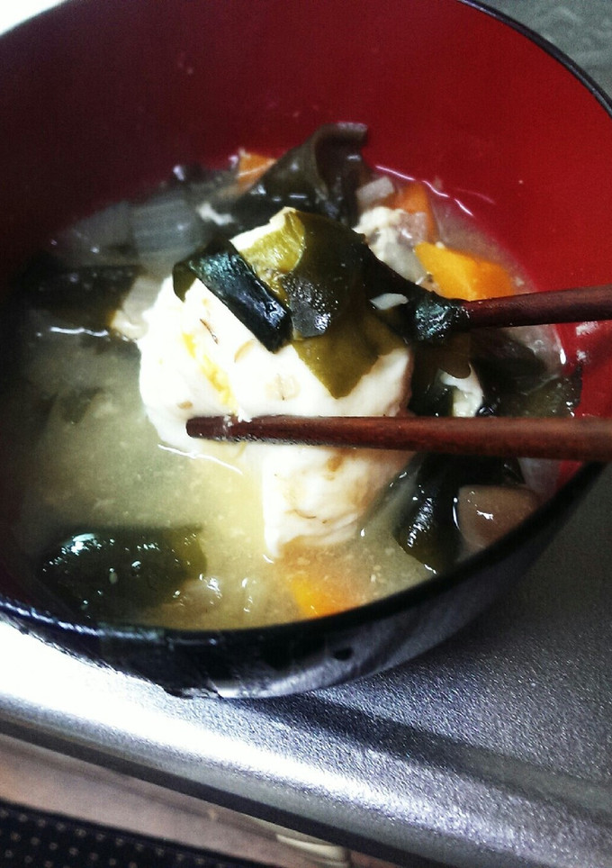 たまごまるごと♪なつかし～味噌汁◆-レシピのメイン写真