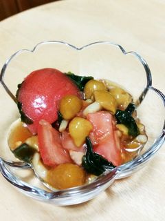 なめことワカメとトマトの和え物-レシピのメイン写真