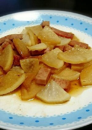 大根とスパム炒め-レシピのメイン写真