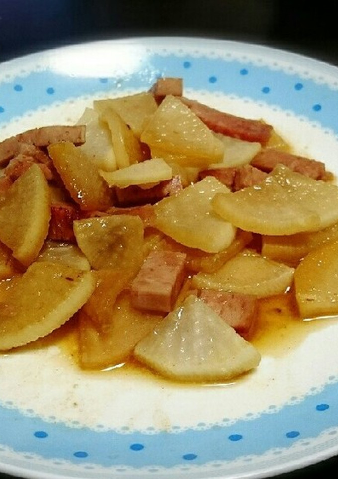 大根とスパム炒め-レシピのメイン写真