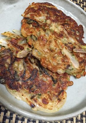 納豆と玉ねぎのチヂミ-レシピのメイン写真