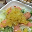 ワインの友①甘夏とサーモンのマリネサラダ