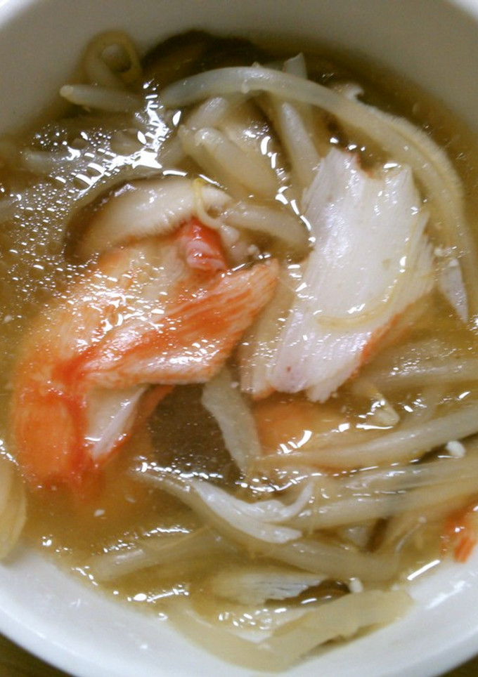 簡単！　もやしと　カニカマの　中華スープ-レシピのメイン写真