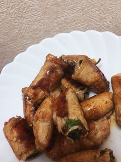 梅&大葉 豚肉巻き-レシピのメイン写真