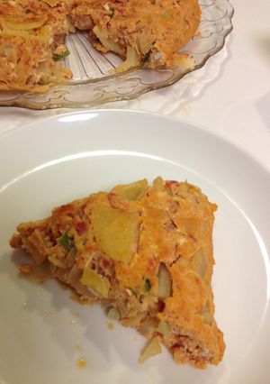 オムレツ？卵料理★じゃがいもとトマト入り-レシピのメイン写真