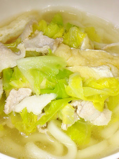 簡単!春キャベツと豚バラの塩うどん-レシピのメイン写真