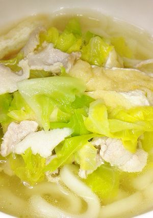 簡単！春キャベツと豚バラの塩うどん-レシピのメイン写真
