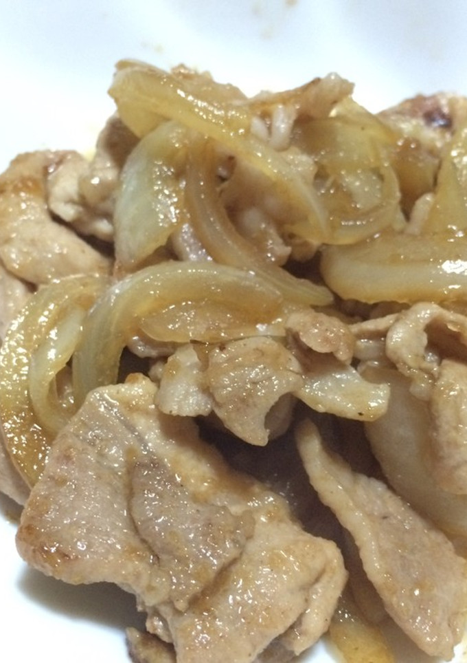 豚肉と玉ねぎの炒め（焼肉のたれ）-レシピのメイン写真
