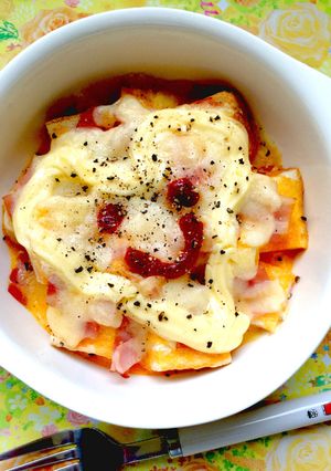 簡単朝ごはん♪グラタン風エッグトースト-レシピのメイン写真