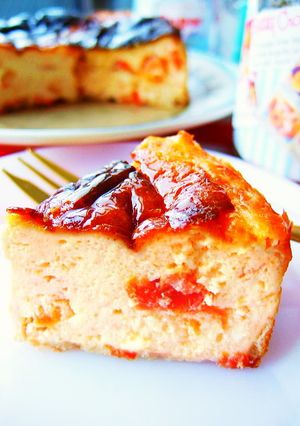 甘酸っぱいトマトと蜂蜜のチーズケーキ-レシピのメイン写真