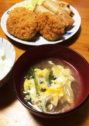 麺つゆで簡単！かき菜のお汁卵とじ-レシピのメイン写真