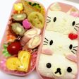 キティサンドイッチキャラ弁+コリラックマ
