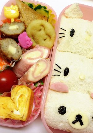 キティサンドイッチキャラ弁＋コリラックマ-レシピのメイン写真
