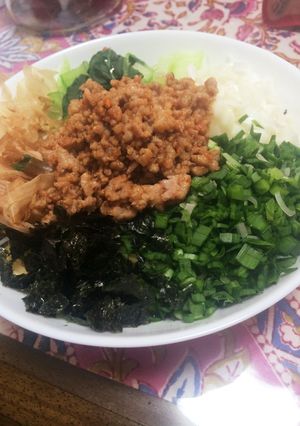 簡単！インスタント麺で！台湾風まぜ麺！！-レシピのメイン写真