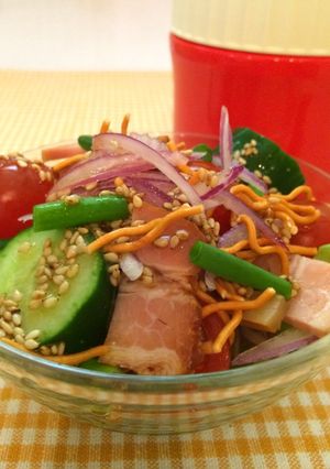 フードコンテナサラダ☆ラーメンサラダ-レシピのメイン写真