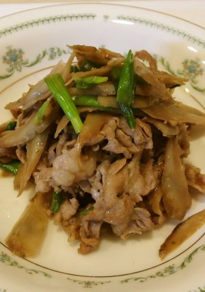 簡単豚肉とささがきゴボウ炒め-レシピのメイン写真