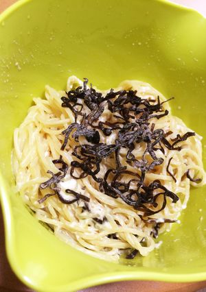 ランチに♪クリチ塩昆布のこってりパスタ！-レシピのメイン写真