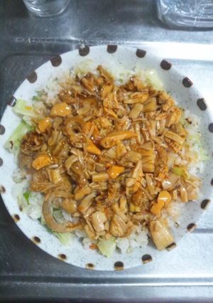 １０月２４日晩飯【ホタテの餡かけ炒飯】-レシピのメイン写真