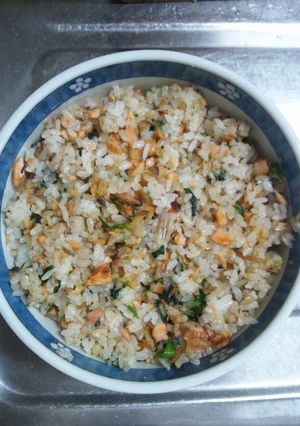 １１月５日晩飯【鮭チャーハン】-レシピのメイン写真