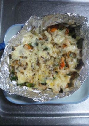 １１月１２日晩飯【ホタテのホイル焼き】-レシピのメイン写真