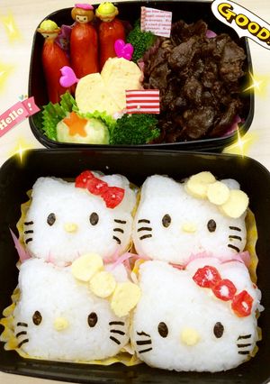 ♡キティちゃん♡ラブリー♡甘辛キャラ弁♡-レシピのメイン写真