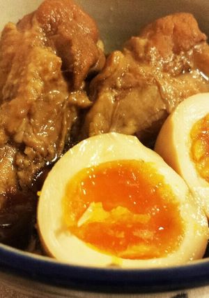手羽元煮と半熟煮卵-レシピのメイン写真