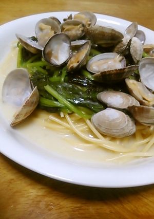 ほうれん草とあさりのクリームパスタ-レシピのメイン写真