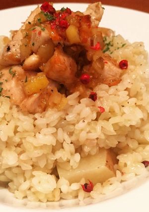 鶏胸肉とジャガイモの塩レモンリゾット-レシピのメイン写真