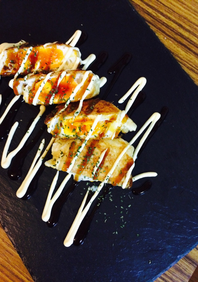 簡単アレンジ♪お好み焼き風おたふく卵巾着-レシピのメイン写真