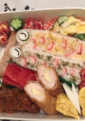 おにぎらずで鯉のぼり弁当♪-レシピのメイン写真