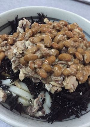 簡単！さばひじき納豆うどん(*^^*)☆-レシピのメイン写真