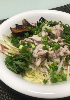豚肉と茄子の薬味冷やし麺-レシピのメイン写真
