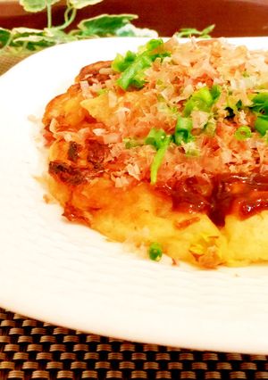 味の素「洋食亭ハンバーグ」でお好み焼き-レシピのメイン写真