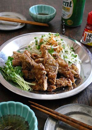 【レバー揚げ】 with サッパリもやし-レシピのメイン写真