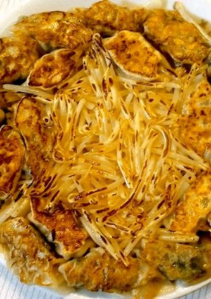 餃子をたっぷりもやしとともに-レシピのメイン写真