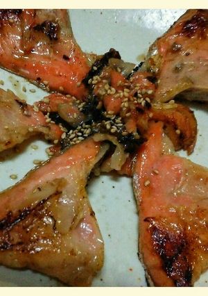 塩さけカマのみりん漬け焼き（一晩漬け）-レシピのメイン写真