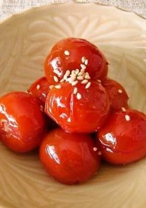 赤の常備菜★ミニトマトのポン酢マリネ-レシピのメイン写真