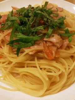 大葉とトマトの和風パスタ-レシピのメイン写真