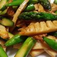 簡単美味しいたけのことアスパラの炒め物