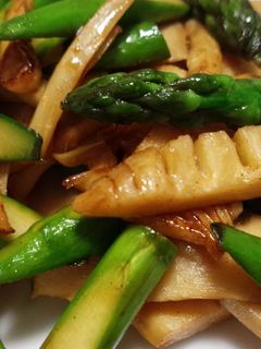 簡単美味しいたけのことアスパラの炒め物-レシピのメイン写真