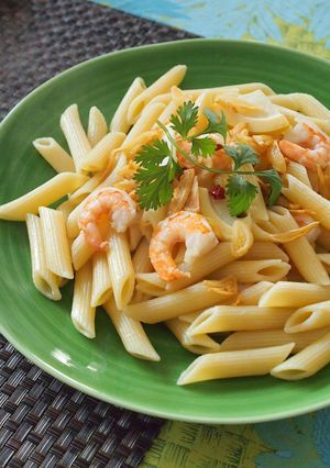春！パパッと筍と海老のナンプラーペンネ-レシピのメイン写真