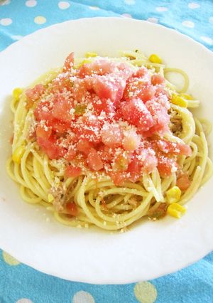 シャリシャリトマトの冷製パスタ-レシピのメイン写真