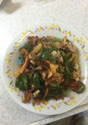 ピーマンと沢庵の豆板醤炒め-レシピのメイン写真
