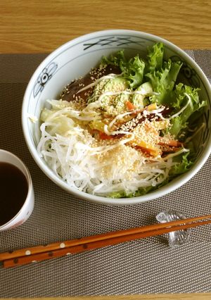 シャキッと野菜たっぷりサラダ蕎麦-レシピのメイン写真