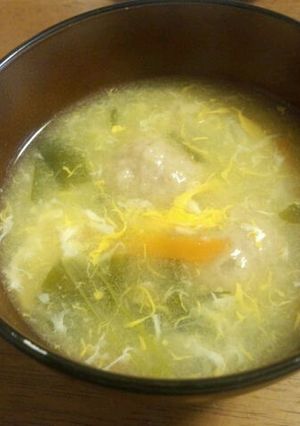 鶏手羽元のゆで汁で、絶品玉子スープ-レシピのメイン写真
