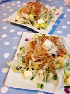 新玉ねぎ入り〜シャキシャキ和風サラダ-レシピのメイン写真