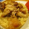 クスクスorブルグルのローストチキン載せ
