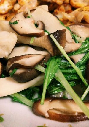 きのこと水菜のガーリックソテー-レシピのメイン写真